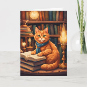 Bücherkatze #13 Grußkarte Karte