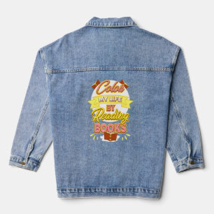 Bücherlesen Bibliothek des Club Bibliothekar Jeansjacke