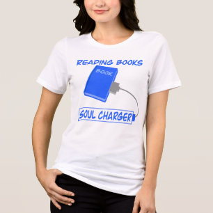 Bücherlesen Seelenlader – Gemütliche Buchliebhaber Tri-Blend Shirt