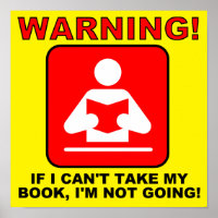 Bücherliebhaber Bücherwurm Warnung Lustiges Poster