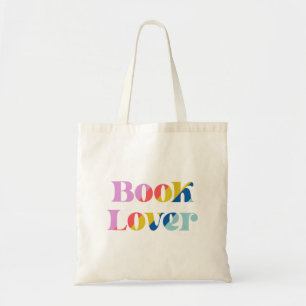 Bücherliebhaber farbenfrohe Retro-Typografie trend Tragetasche