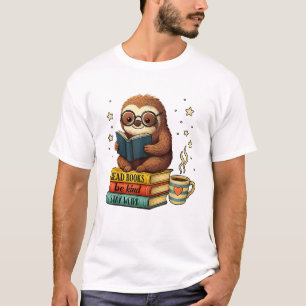 Bücherliebhaber Faultier liest bücherlieber Biblio T-Shirt