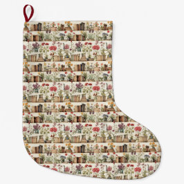 Bücherliebhaber, floral und botanisch, virtuelle B Großer Weihnachtsstrumpf