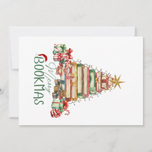 Bücherliebhaber Frohe Buchweihnachten Feiertagskarte