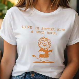 Bücherliebhaber Leben ist besser Lesebegeisterter T-Shirt