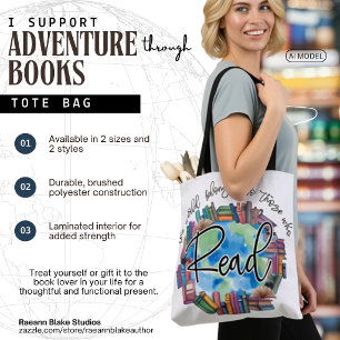 Bücherliebhaber "lesen" Polyester-Tragetasche mit Tasche