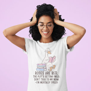 Bücherliebhaber lesende Gans Tri-Blend Shirt