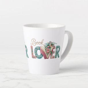 Bücherliebhaber Pastell-Latte-Tasse Milchtasse