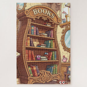 Bücherliebhaber Süße Cartoon Bücherregal mit Kreat