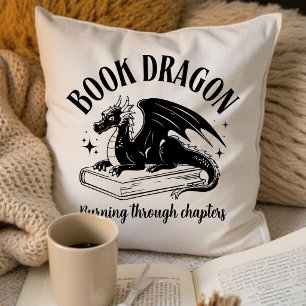 Bücherliebhaber Süße Fantasy-Drache Kissen