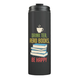 Bücherliebhaber - Tee Bücher Glücklich Thermosbecher