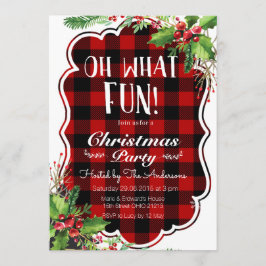 Bûcheron oh quelle invitation de fête de Noël