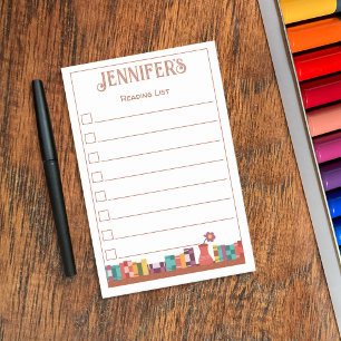 Bücherregal-Leseliste Post-It-Notizen Post-it Klebezettel