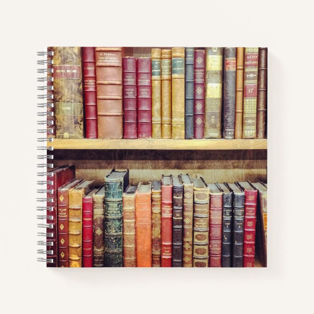 Bücherregal Notizbuch (Vorderseite)