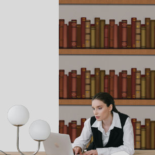 Bücherregal Trompe l'oeil  Tapete
