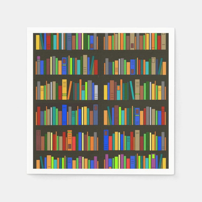 Bücherregale Bücherregale Design Paper Napkin Serviette (Vorderseite)