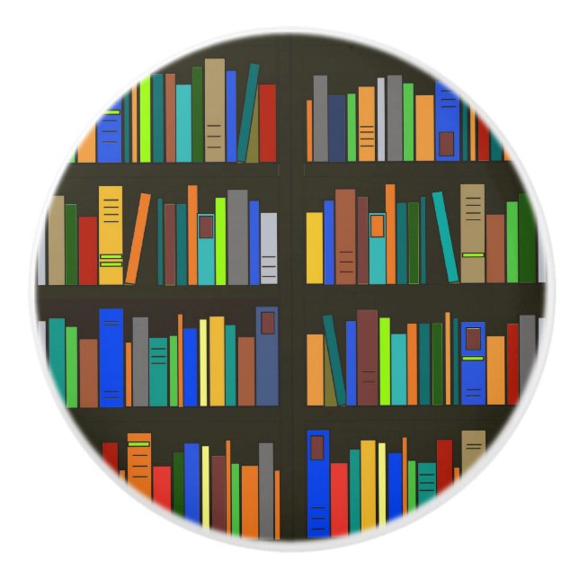 Bücherregale - Design-Keramik Keramikknauf (Vorderseite)