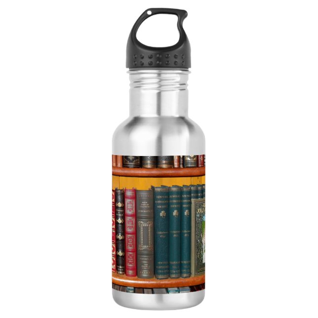 Bücherregale Edelstahlflasche (Vorderseite)