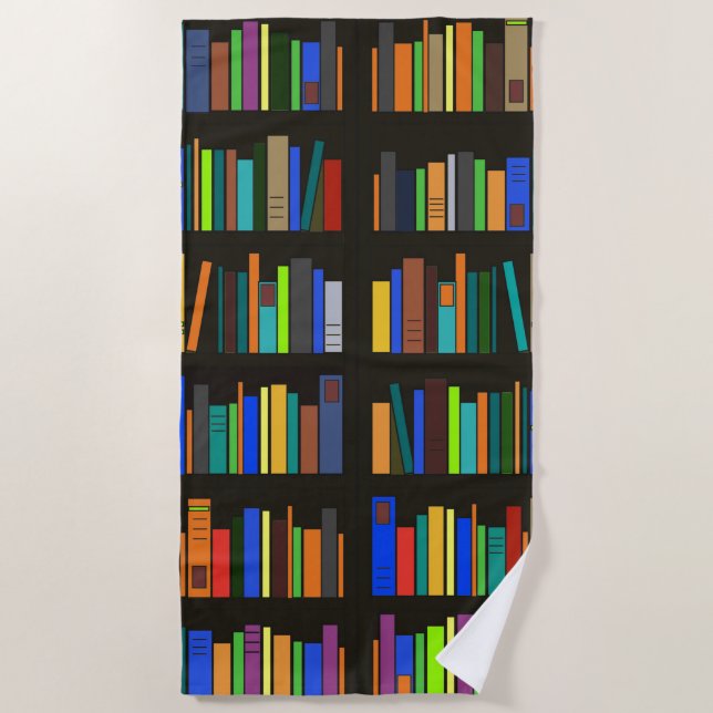 Bücherregale Strandhandtuch (Vorderseite)