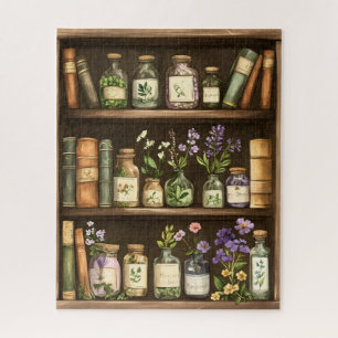 Bücherregale und Kräuterbücher