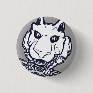 Bücherschrankroboter-Katzenknopf Button