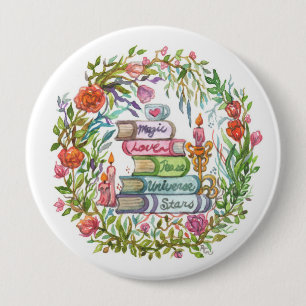 Bücherstapel Button