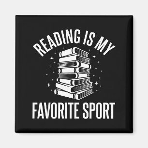 Bücherstapel lesen cool Männer Frauen Kinder lesen Magnet