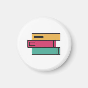 Bücherstapel Magnet