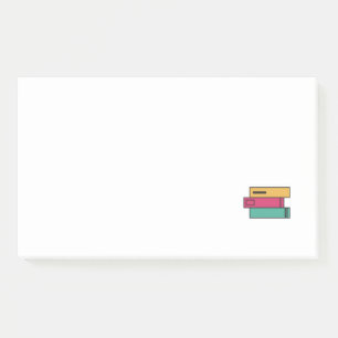 Bücherstapel Post-it Klebezettel