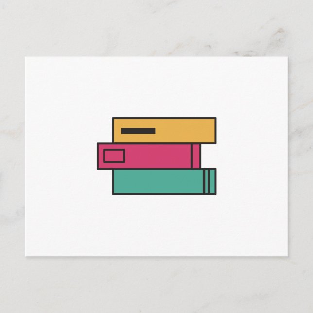 Bücherstapel Postkarte (Vorderseite)