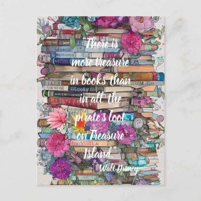 Bücherstapel Postkarte (Vorderseite)