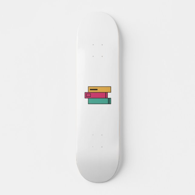 Bücherstapel Skateboard (Vorne)