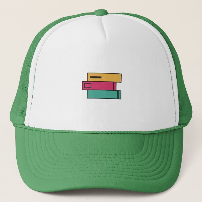 Bücherstapel Truckerkappe (Vorderseite)
