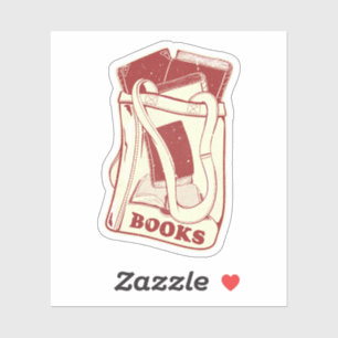 Büchertüte I Liebe zu lesen Aufkleber