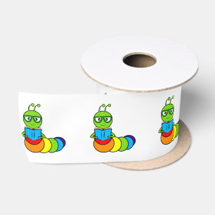 Bücherwurm 3 Zoll Satin-Band- Satinband
