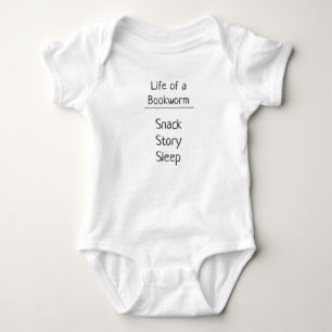 Bücherwurm-Baby-Shirt Baby Strampler