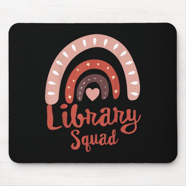 Bücherwurm-Bücherei Mousepad (Vorne)
