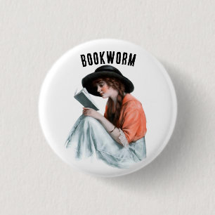 Bücherwurm, Button