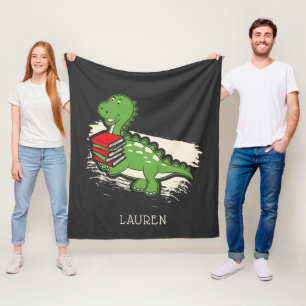 Bücherwurm-Dinosaurier Süßigkeit Fleecedecke