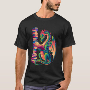 Bücherwurm-Drachen Lesebuch-Geschenke Bücherliebha T-Shirt