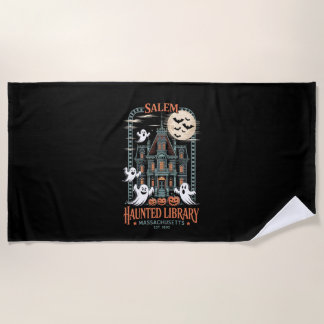 Bücherwurm Halloween-Shirt Verzauberte Bibliothek Strandtuch