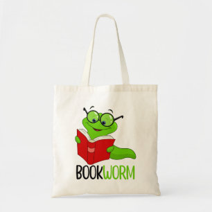 Bücherwurm-Lesestoff Tragetasche