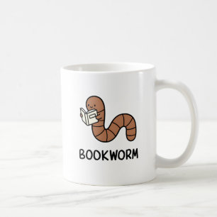 Bücherwurm Lustiger Bücherliebhaber Kaffeetasse