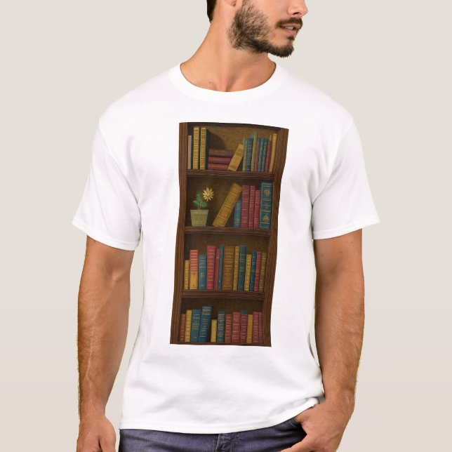 BÜCHERWURM T-Shirt (Vorderseite)
