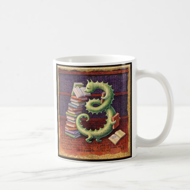 Bücherwurm-Tasse: Bibliophile Kaffeetasse (Rechts)
