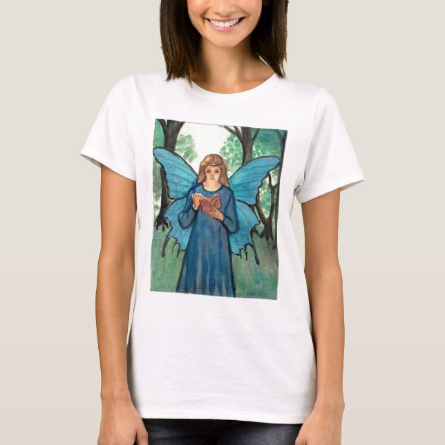 Buchfee im Wald T-Shirt (Vorderseite)