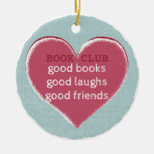 Buchgemeinschaft-Gruppen-Freundschafts-Herz Keramik Ornament