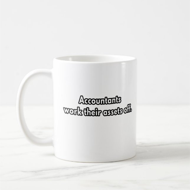 Buchhalter arbeiten - lustige Buchhaltergastronomi Kaffeetasse (Links)