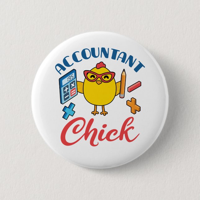 Buchhalter Buchhaltung CPA Abschluss Frauen Button (Vorderseite)