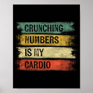 Buchhalter, der Zahlen knackt, ist Cardio-Buchhalt Poster